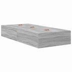 Storage Bed Frame Grey Sonoma 100 cm Engineered Wood