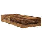 Storage Bed Frame with Drawer Old Wood 100 cm Engineered Wood
