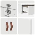 Storage Bed Frame with Drawer White 200 cm Engineered Wood