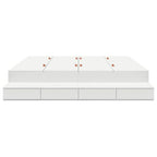 Storage Bed Frame with Drawer White 200 cm Engineered Wood