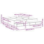 Storage Bed Frame with Drawer White 200 cm Engineered Wood