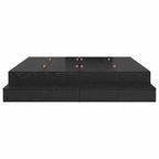 Storage Bed Frame with Drawer Black Oak 200 cm Engineered Wood