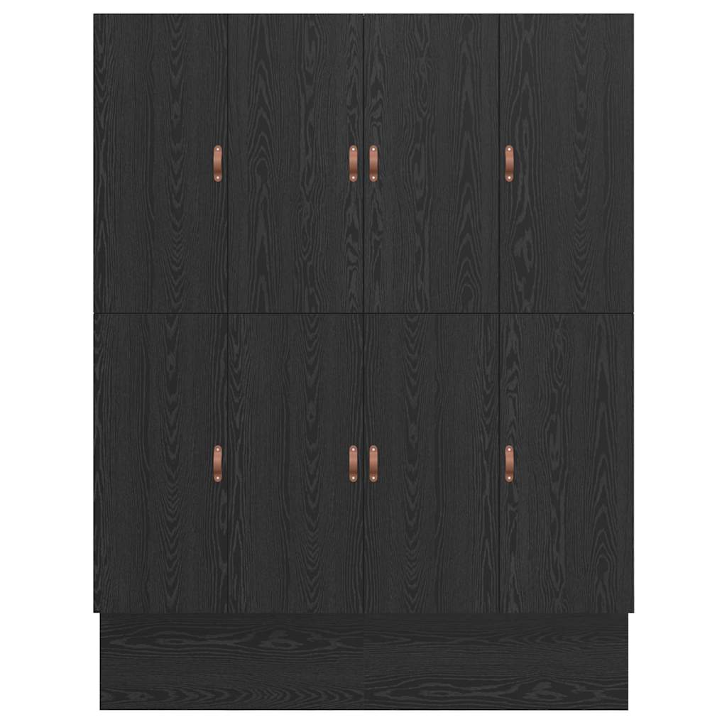 Storage Bed Frame with Drawer Black Oak 200 cm Engineered Wood