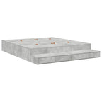 Storage Bed Frame Concrete Grey 200 cm Engineered Wood