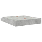 Storage Bed Frame Concrete Grey 200 cm Engineered Wood