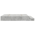 Storage Bed Frame Concrete Grey 200 cm Engineered Wood