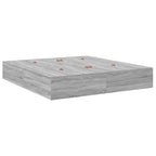 Storage Bed Frame Grey Sonoma 200 cm Engineered Wood