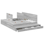 Storage Bed Frame Grey Sonoma 200 cm Engineered Wood