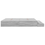 Storage Bed Frame Grey Sonoma 200 cm Engineered Wood