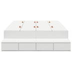 Storage Bed Frame with Drawer White 120 cm Engineered Wood