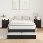 Storage Bed Frame with Drawer Black Oak 120 cm Engineered Wood