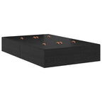 Storage Bed Frame with Drawer Black Oak 120 cm Engineered Wood