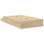 Storage Bed Frame with Drawer Sonoma Oak 120 cm Engineered Wood