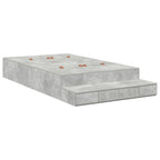 Storage Bed Frame Concrete Grey 120 cm Engineered Wood