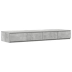 Storage Bed Frame Concrete Grey 120 cm Engineered Wood