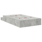 Storage Bed Frame Concrete Grey 120 cm Engineered Wood