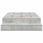Storage Bed Frame Concrete Grey 120 cm Engineered Wood