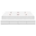 Storage Bed Frame with Drawer White 140 cm Engineered Wood