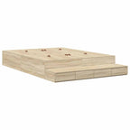 Storage Bed Frame with Drawer Sonoma Oak 140 cm Engineered Wood