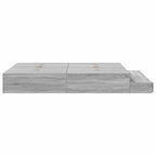 Storage Bed Frame Grey Sonoma 140 cm Engineered Wood