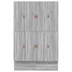 Storage Bed Frame Grey Sonoma 140 cm Engineered Wood