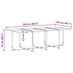 Garden Dining Set 9 pcs Black Steel