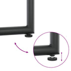 Garden Dining Set 11 pcs Black Steel