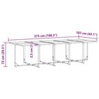 Garden Dining Set 11 pcs Black Steel