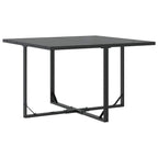 Garden Dining Set 9 pcs Black Steel