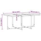 Garden Dining Set 11 pcs Black Steel