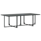 Garden Dining Set 9 pcs Black Steel