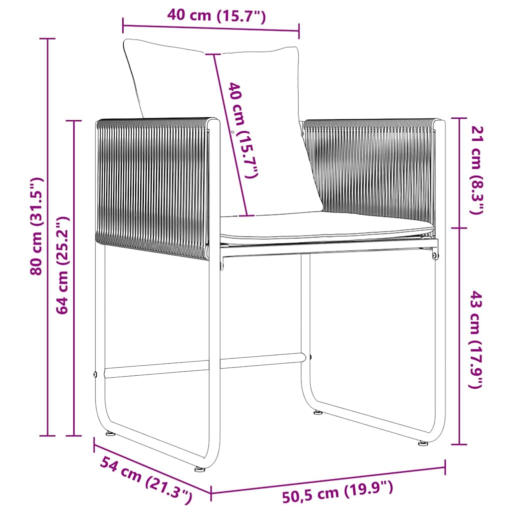 Garden Dining Set 11 pcs Black Steel
