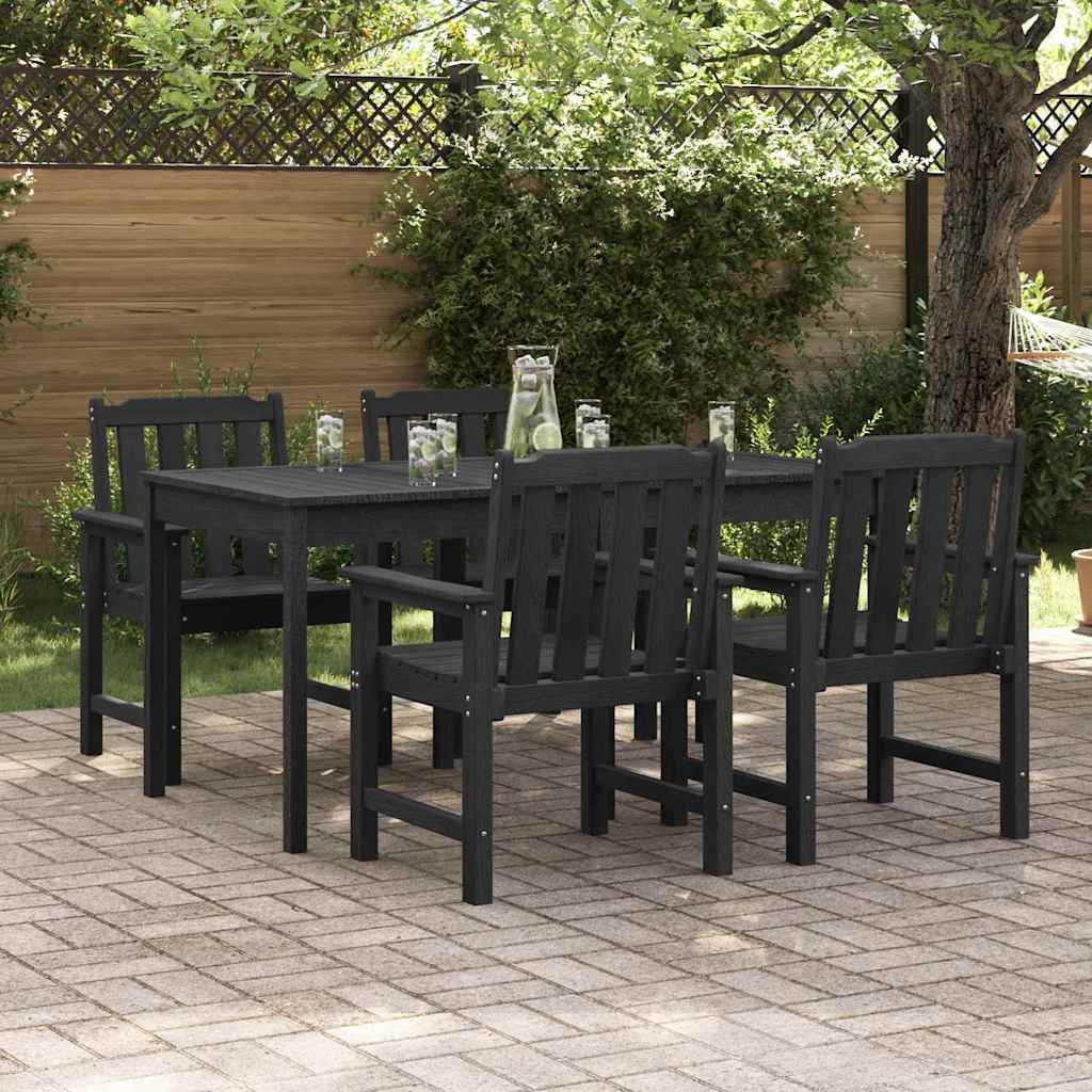 Garden Chair 4 pcs Black 65.5 x 59 x 88 cm Polyethylene