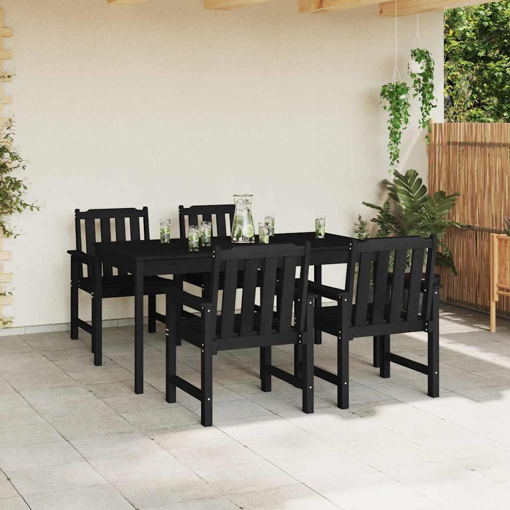 Garden Chair 4 pcs Black 65.5 x 59 x 88 cm Polyethylene