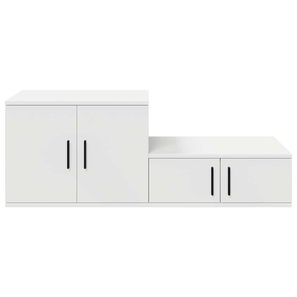 Storage Cabinet 2 pcs White 127 x 41 x 40 cm Engineered Wood