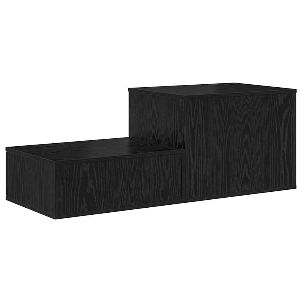 Storage Cabinet 2 pcs Black Oak 127 x 41 x 40 cm