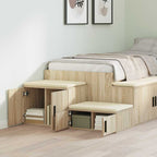 Storage Cabinet 2 pcs Sonoma Oak 127 x 41 x 40 cm