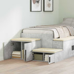 Storage Cabinet 2 pcs Concrete Grey 127 x 41 x 40 cm