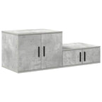 Storage Cabinet 2 pcs Concrete Grey 127 x 41 x 40 cm