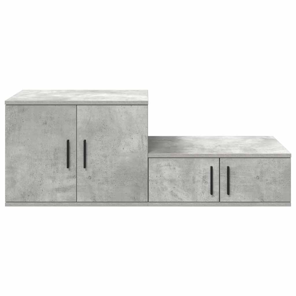 Storage Cabinet 2 pcs Concrete Grey 127 x 41 x 40 cm