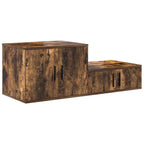 Storage Cabinet 2 pcs Smoked Oak 127 x 41 x 40 cm