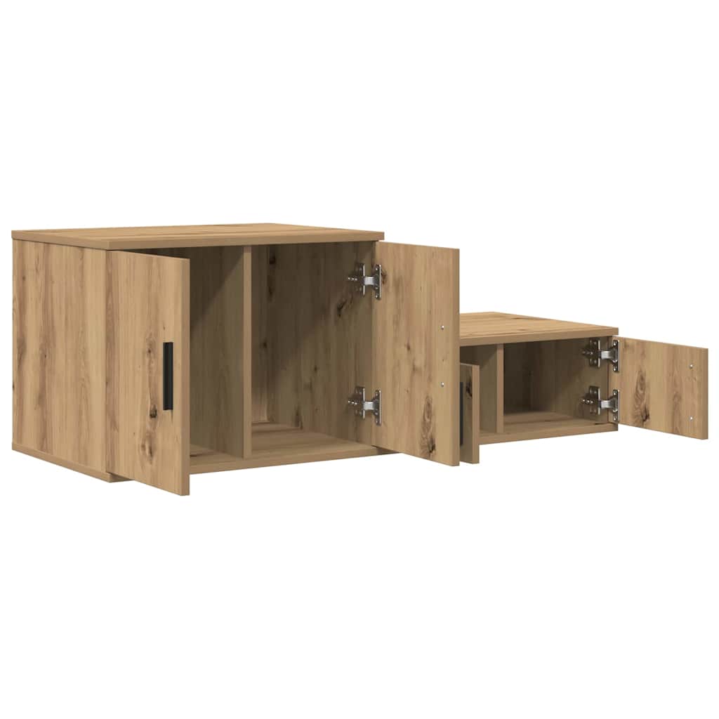 Storage Cabinet 2 pcs Artisan Oak 127 x 41 x 40 cm