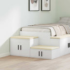 Storage Cabinet 2 pcs White 118 x 41 x 40 cm Engineered Wood