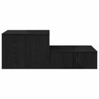 Storage Cabinet 2 pcs Black Oak 118 x 41 x 40 cm