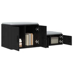 Storage Cabinet 2 pcs Black Oak 118 x 41 x 40 cm