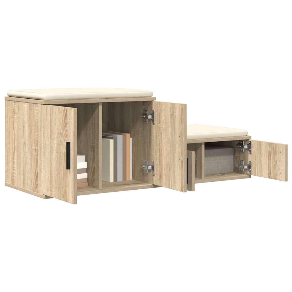 Storage Cabinet 2 pcs Sonoma Oak 118 x 41 x 40 cm