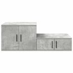 Storage Cabinet 2 pcs Concrete Grey 118 x 41 x 40 cm