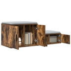 Storage Cabinet 2 pcs Smoked Oak 118 x 41 x 40 cm