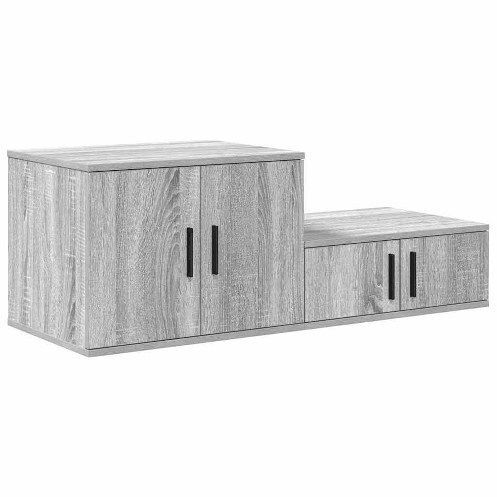 Storage Cabinet 2 pcs Grey Sonoma 118 x 41 x 40 cm