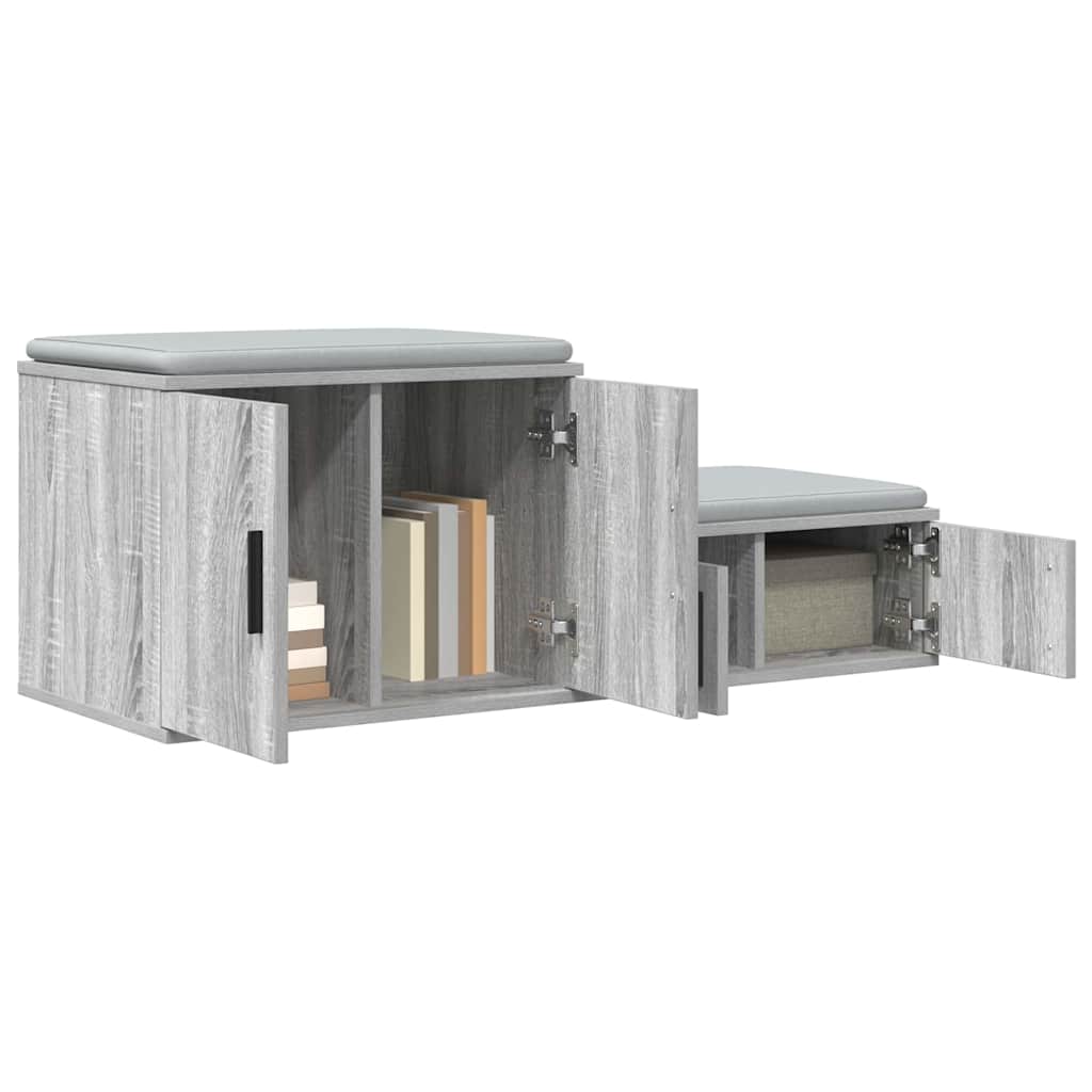 Storage Cabinet 2 pcs Grey Sonoma 118 x 41 x 40 cm